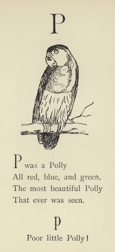 De letter P door Edward Lear